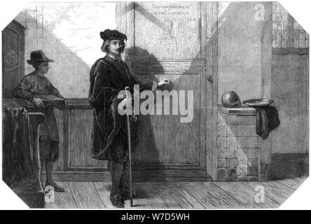 Rembrandt (1606-1669) sur le point d'assister à un cours d'anatomie, 1867.Artiste : C Bisschop Banque D'Images