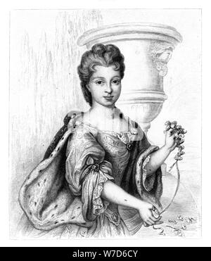 Marie Louise Élisabeth d'Orléans. Artiste : Inconnu Banque D'Images