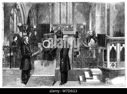 Les funérailles de Benjamin Disraeli (1804-1881), premier ministre britannique, fin du xixe siècle. Artiste : Inconnu Banque D'Images