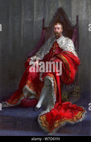 'Le Roi George V, dans l'année de son couronnement', 1911.Artiste : Walter William Ouless Banque D'Images