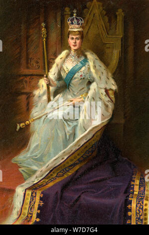 Mary de Teck, Reine Consort de George V du Royaume-Uni, 1911.Artiste : George C Wilmshurst Banque D'Images