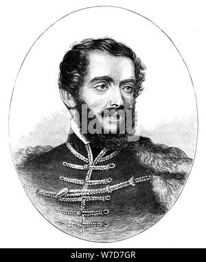 Louis Kossuth, avocat, homme politique hongrois et Regent-President, 1850. Artiste : Inconnu Banque D'Images