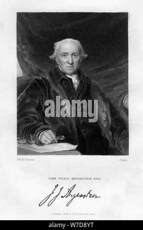 John Julius Angerstein (1735-1823), philanthrope et anglais, marchand (1829). Artiste : Scriven Banque D'Images