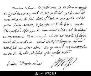 Extrait d'une lettre de Lord Orrery au Dr Birch, 1746, (1840).Artiste : John Boyle, comte de Corke et planétaire Banque D'Images