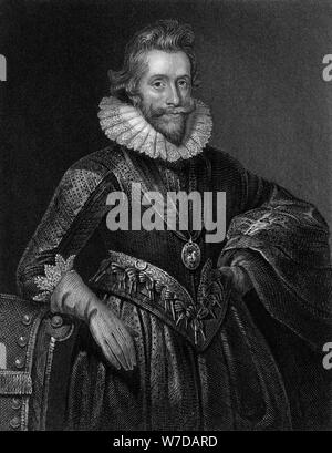 Henry Wriothesley, 3e comte de Southampton (1573-1624), 1824.Artiste : R Cooper Banque D'Images