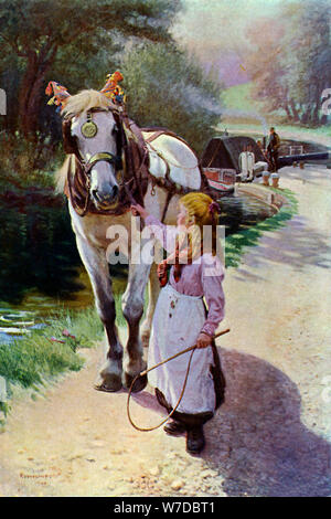 'Le Chemin' de remorquage, 1900 (1902-1903).Artiste : Roland Wheelwright Banque D'Images