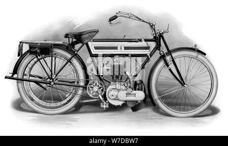 Une moto Triumph, 1911-1912. Artiste : Inconnu Banque D'Images