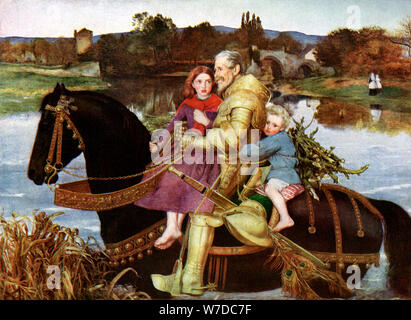 'Monsieur Isumbras au Ford', c xixe siècle (1923).Artiste : John Everett Millais Banque D'Images