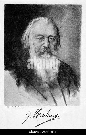 Johannes Brahms (1833-1897), compositeur allemand, 20e siècle.Artiste : Carl Jander Banque D'Images