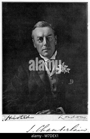 Joseph Chamberlain (1836-1914), homme d'affaires britannique, homme politique et homme d'État, 1905.Artiste : Histed Banque D'Images