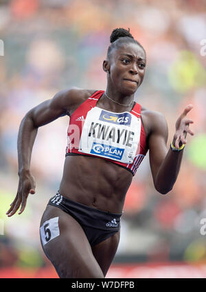 KWAYIE Neukoellner Lisa Marie (SF) l'action. 200m, demi-finale des femmes sur allemand 04.08.2019 Championnats mondiaux d'athlétisme 2019, à partir de la 03.08. - 04.08.2019 à Berlin/Allemagne. Dans le monde d'utilisation | Banque D'Images