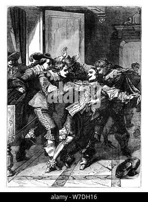 L'assassinat du duc de Buckingham, c1902. Artiste : Inconnu Banque D'Images