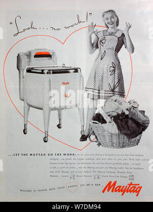 Lave-linge Maytag annonce, 1946. Artiste : Inconnu Banque D'Images