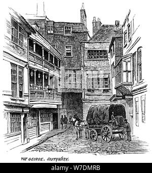 Le George Inn, Southwark, Londres, 1887. Artiste : Inconnu Banque D'Images