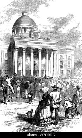 Inauguration de Jefferson Davis, Montgomery, Alabama, 1861 (c1880). Artiste : Inconnu Banque D'Images