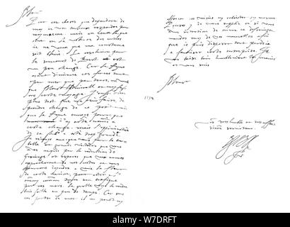 Lettre de Robert Devereux, comte d'Essex, à Maurice, Prince d'Orange, 1594 (1865).Artiste : Frederick George Netherclift Banque D'Images