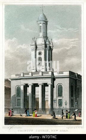 L'église Trinity, Euston Road, St Pancras, Londres, 1828.Artiste : HW Bond Banque D'Images
