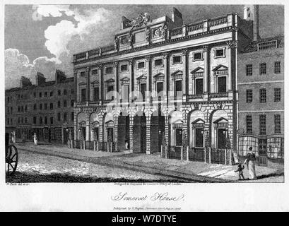 Somerset House, Westminster, Londres, 1805.Artiste : W Poole Banque D'Images