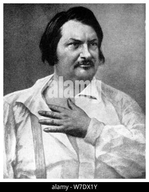 Honoré de Balzac, romancier français, 19e siècle (1956). Artiste : Inconnu Banque D'Images