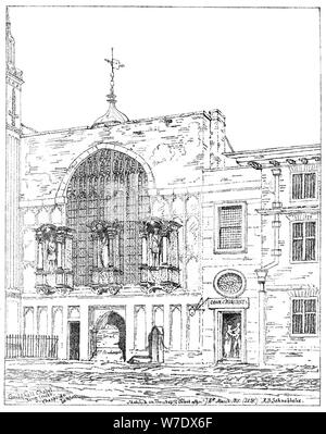Chapelle Guildhall, rue King, Cheapside, Londres, 1886. Artiste : Inconnu Banque D'Images