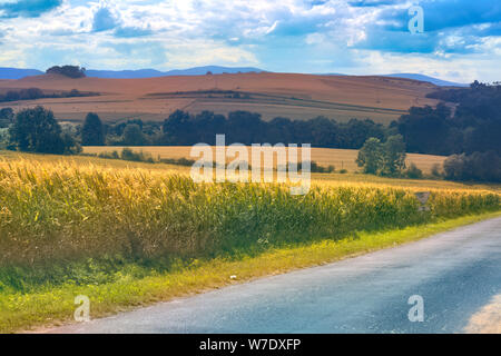 Beau paysage dans le sud de la Pologne près de Klodzko Banque D'Images