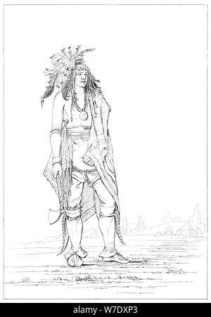 Brave Iroquois, 1841.Artiste : Myers et Co Banque D'Images