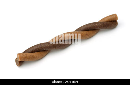 Mâcher chien stick isolated on white Banque D'Images