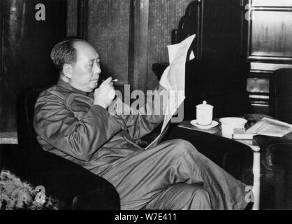 Mao Zedong, leader communiste chinois et révolutionnaire, c1960s( ?). Artiste : Inconnu Banque D'Images