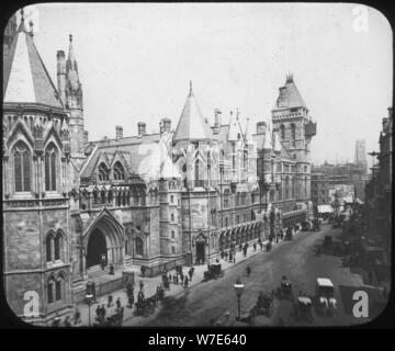 Un nouveau palais de justice, Londres, fin du 19e siècle( ?). Artiste : Inconnu Banque D'Images