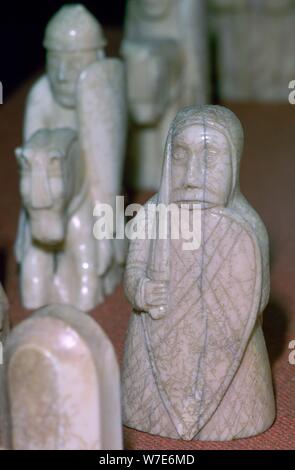 La Lewis Chessmen, (Norvégien ?), c1150-c1200. Artiste : Inconnu Banque D'Images