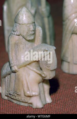 La Lewis Chessmen, (Norvégien ?), c1150-c1200. Artiste : Inconnu Banque D'Images