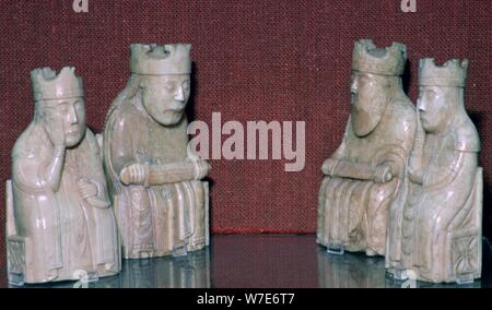 La Lewis Chessmen, (Norvégien ?), c1150-c1200. Artiste : Inconnu Banque D'Images