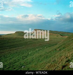 À l'est de fort romain de Housesteads sur mur d'Hadrien, 2e siècle. Artiste : Inconnu Banque D'Images