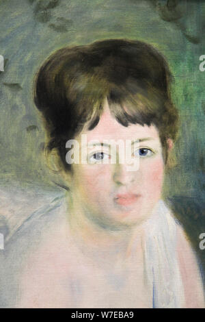 "Tête de femme", c1876. Artiste : Pierre-Auguste Renoir Banque D'Images