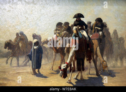 "Le général Bonaparte avec son état-major militaire en Egypte', 1863. Artiste : Jean-Leon Gerome Banque D'Images