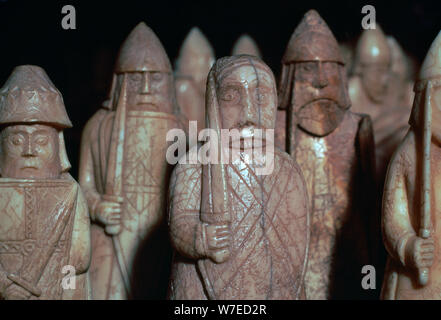 La Lewis Chessmen, (Norvégien ?), c1150-c1200. Artiste : Inconnu Banque D'Images