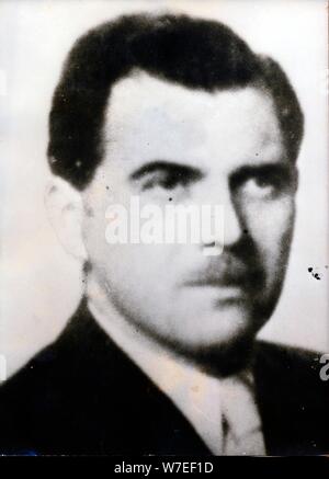 Josef Mengele, officier SS allemand, médecin et criminel de guerre, 20e siècle. Artiste : Inconnu Banque D'Images