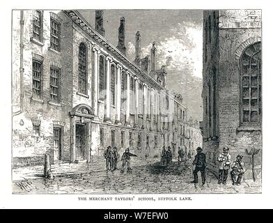 Le Merchant Taylors School, Suffolk Lane, 1878 Artiste : Walter Thornbury Banque D'Images