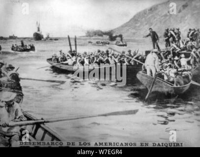 L'atterrissage des Américains en Dalquiri, (1898), années 1920. Artiste : Inconnu Banque D'Images