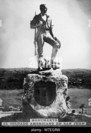 Monument aux soldats Americna dans San Juan Hill, 1920. Artiste : Inconnu Banque D'Images