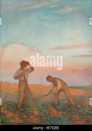 Le binage, c1872-1911, (1911). Artiste : George Clausen Banque D'Images