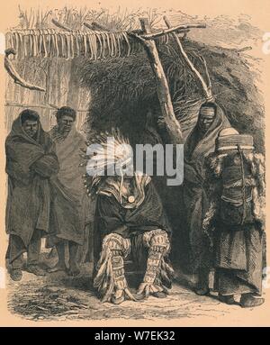 Les Indiens pawnees, c du xixe siècle. Artiste : Inconnu Banque D'Images