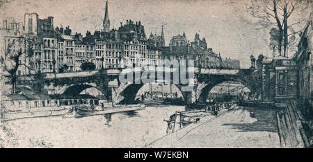 'Pont Neuf : une plaque de l'ensemble Paris', 1904. Artiste : David Young Cameron. Banque D'Images