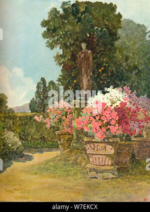 "Dans les jardins Colonna", c1900 (1902). Artiste : Rosa Wallis. Banque D'Images