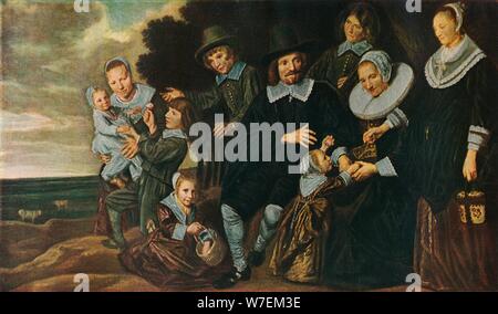 'Un groupe familial dans un paysage', 1647-50. Artiste : Frans Hals. Banque D'Images