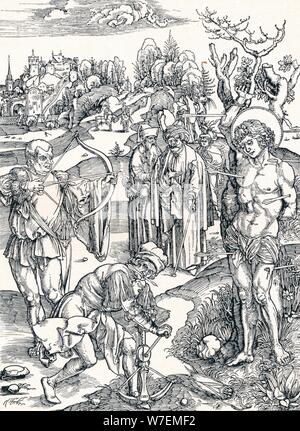 Le Martyre de Saint Sébastien", c1495 (1906). Artiste : Albrecht durer. Banque D'Images