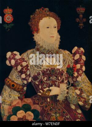 Elizabeth I, reine d'Angleterre et l'Irlande, c1574. Artiste : Nicholas Hilliard. Banque D'Images