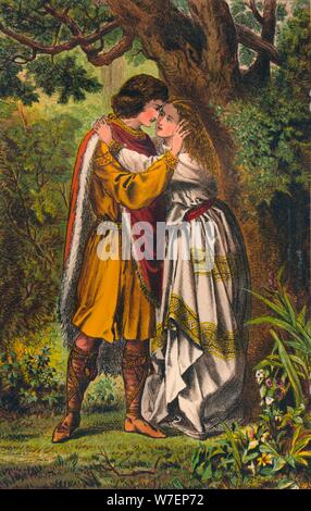 'Posthumus. Ma reine ! Ma maîtresse ! O dame pleureras plus. Cymbeline : Acte I, scène I', c1875. Artiste : Charles Robert Dudley. Banque D'Images