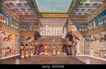 L'ancienne civilisation : dans le palais d'un roi assyrien, 1907. Artiste : Inconnu. Banque D'Images