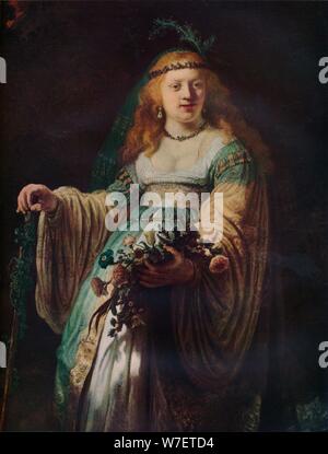 'Saskia van Uylenburgh en costume arcadienne", 1635. Artiste : Leon Lhermitte. Banque D'Images